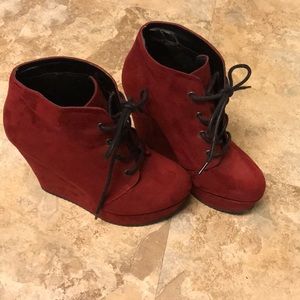 G by Guess platform booties